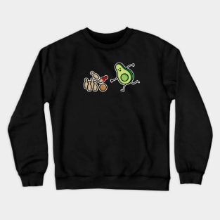 Funny avocado Skittles cartoon Skittle player gift Crewneck Sweatshirt